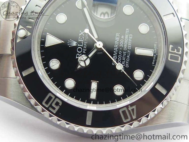 116610 Best 1:1 Edition Submariner 904L Bracelet Case SS Black SA3135 GMF And LN Ceramic 0111